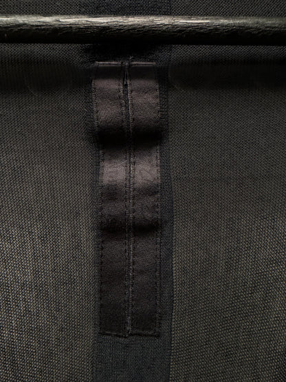 AW2011 Rick Owens ‘Anthem’ Black Semi Sheer Waterfall Cardigan