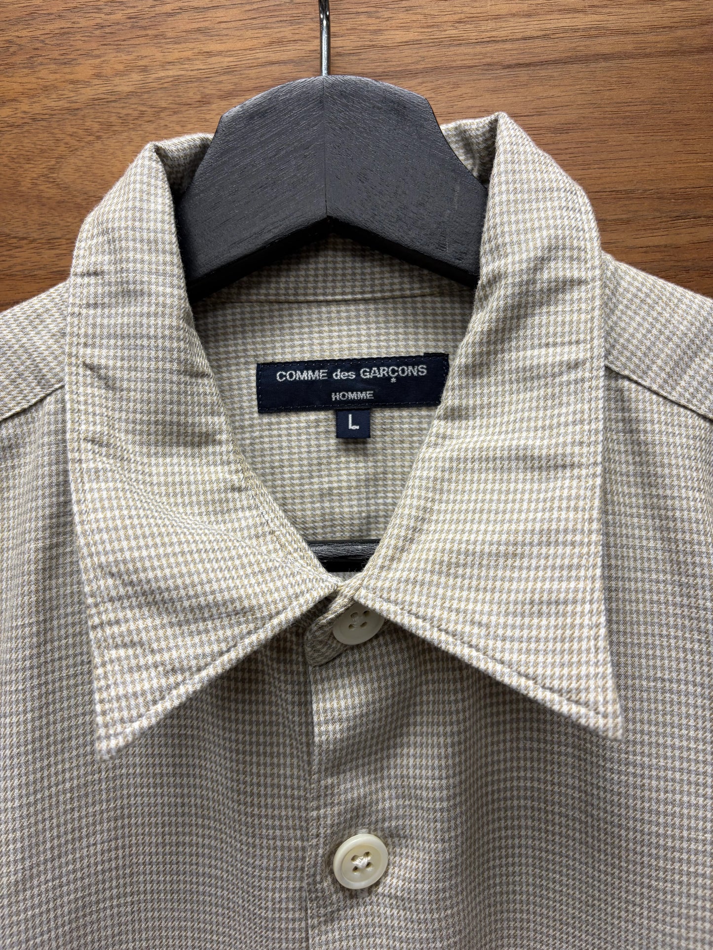 2005 Comme Des Garçons Homme Cream/Pinstripe Button Up Shirt