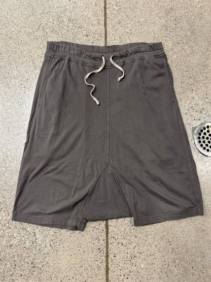 2000s Rick Owens ‘Dark Dust’ O&M Era Drop Crotch Pod Shorts