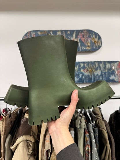 Balenciaga Green ‘Trooper’ Combat Boots