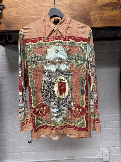 AW1994 Jean Paul Gaultier ‘Money’ Full Print Button Up Shirt