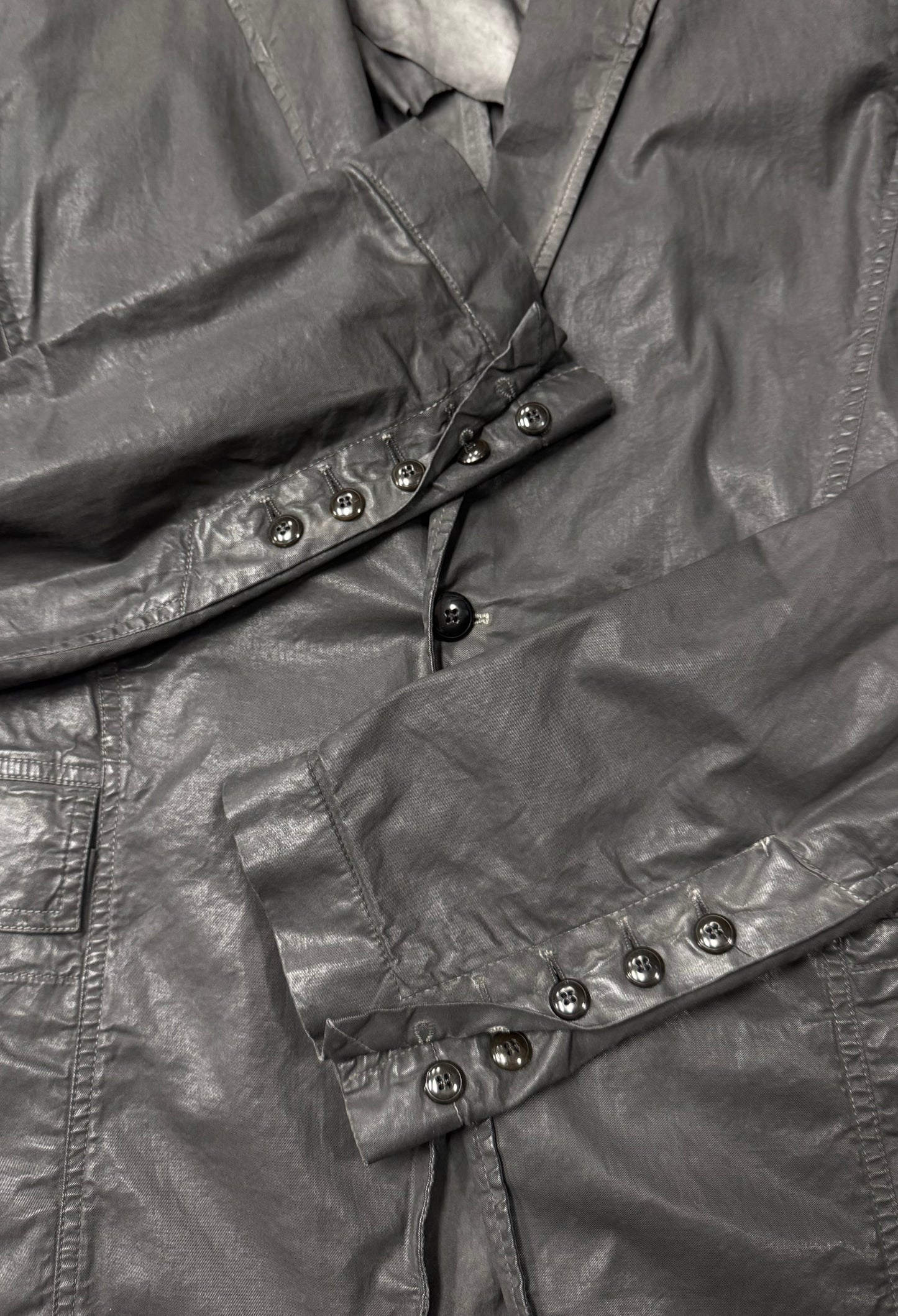 2014 Rick Owens ‘Waxed’ Black Single Button Blazer