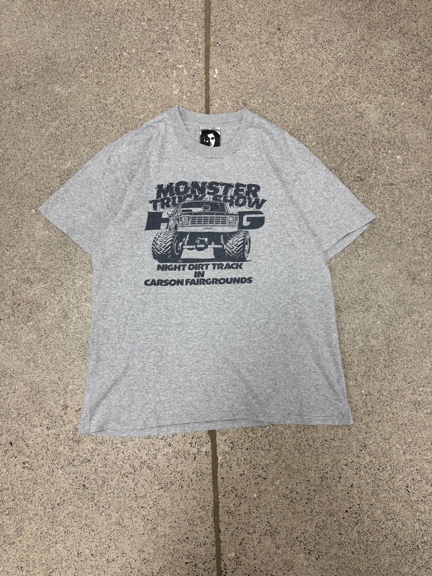 2000s Vintage Hysteric Glamour ‘Monster Truck’ Grey Graphic T-Shirt