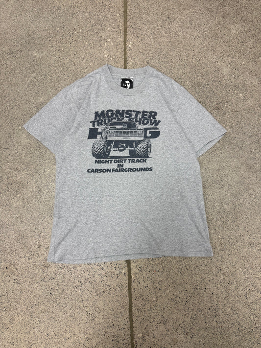 2000s Vintage Hysteric Glamour ‘Monster Truck’ Grey Graphic T-Shirt