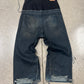 AW2024 Balenciaga ‘Cut-Up’ Double Waist Wide Leg Denim