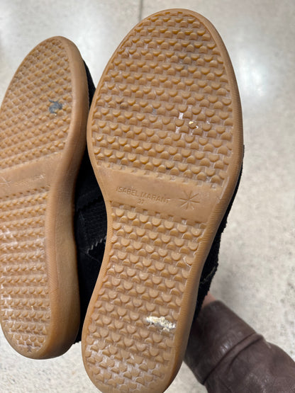 Isabel Marant ‘Bobby’ Black/Gum Sole Wedge Sneakers