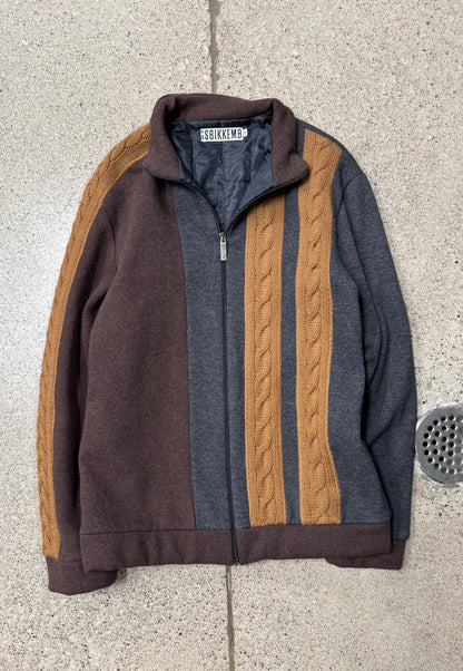 Dirk Bikkembergs ‘Cable Knit’ Zip-Up Sweater