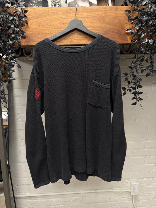 Vintage 90s Chrome Hearts ‘Dagger/Fuck You’ Thermal Long Sleeve Shirt