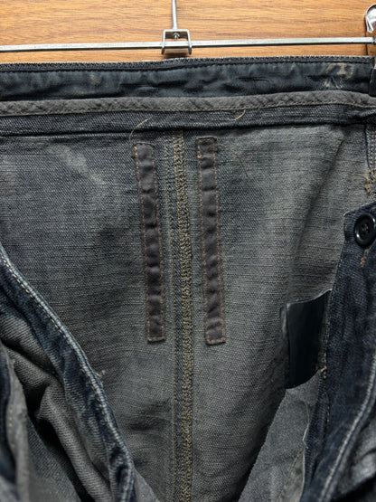 AW2009 Rick Owens ‘Aircut’ Hogwash Asymmetric Zip Denim Mini Skirt