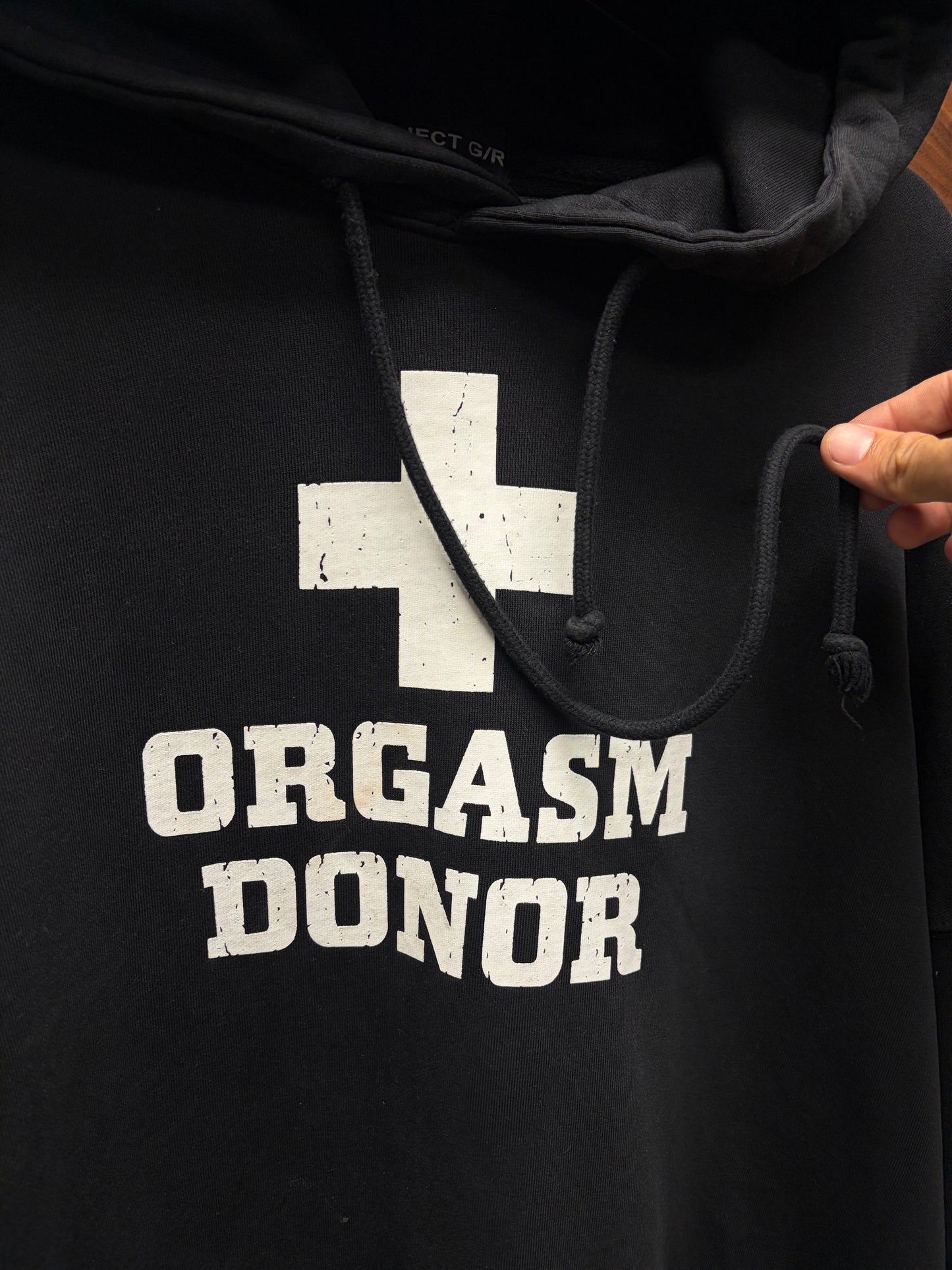 Project G/R ‘Orgasm Donor’ Black Oversized Hoodie
