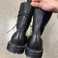 Stone Island x Diemme Black Leather Combat Boots