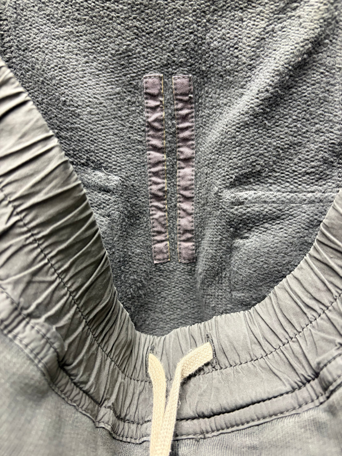 SS2014 Rick Owens ‘Vicious’ Dark Dust Cotton Drop Crotch ‘Pod’ Shorts