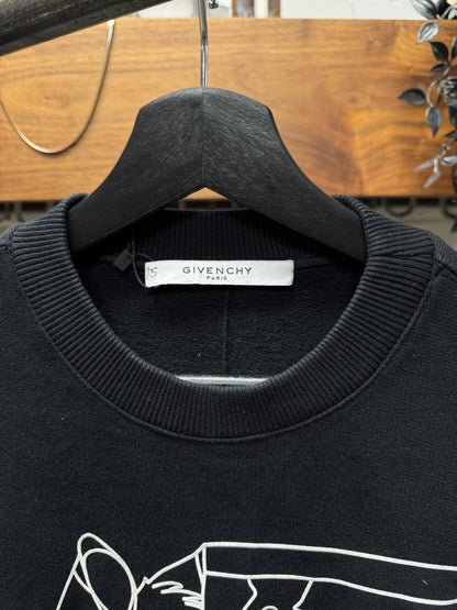 2017 Givenchy by Ricardo Tisci ‘Bambi’ Black Graphic Sweatshirt