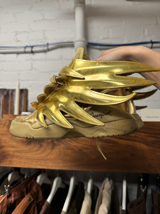 Jeremy Scott x Adidas ‘Wings 3.0’ Gold High Top Sneakers