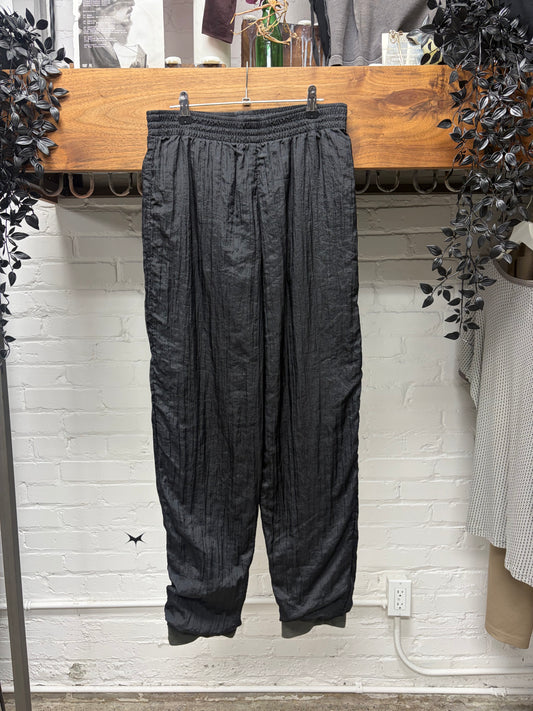 SS2000 Raf Simons ‘Summa Cum Laude’ Black Track Pants with Ribbed Cuffs