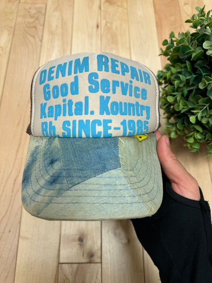 Kapital ‘Denim Repair’ Mesh Trucker Hat