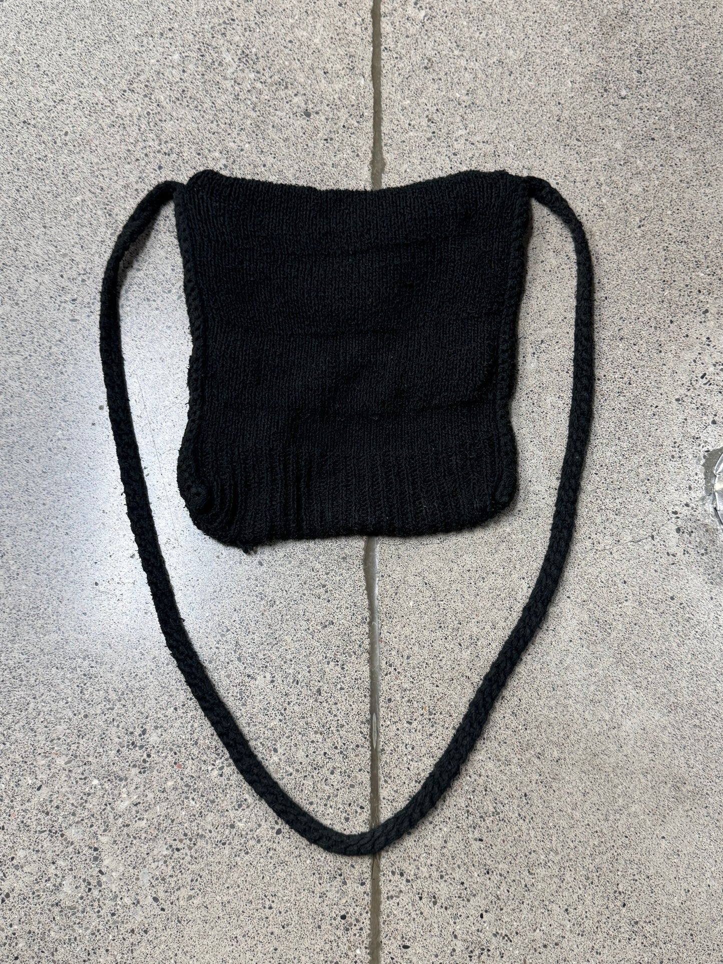 OG Number (N)ine Distressed Wool Miyashita Era Knit Side Bag