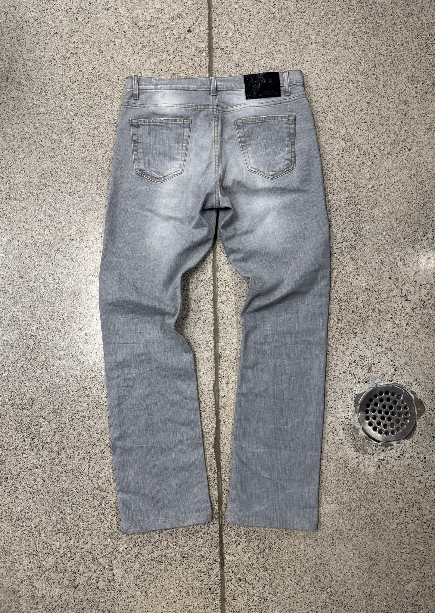 Versace Washed Grey Bootcut Denim