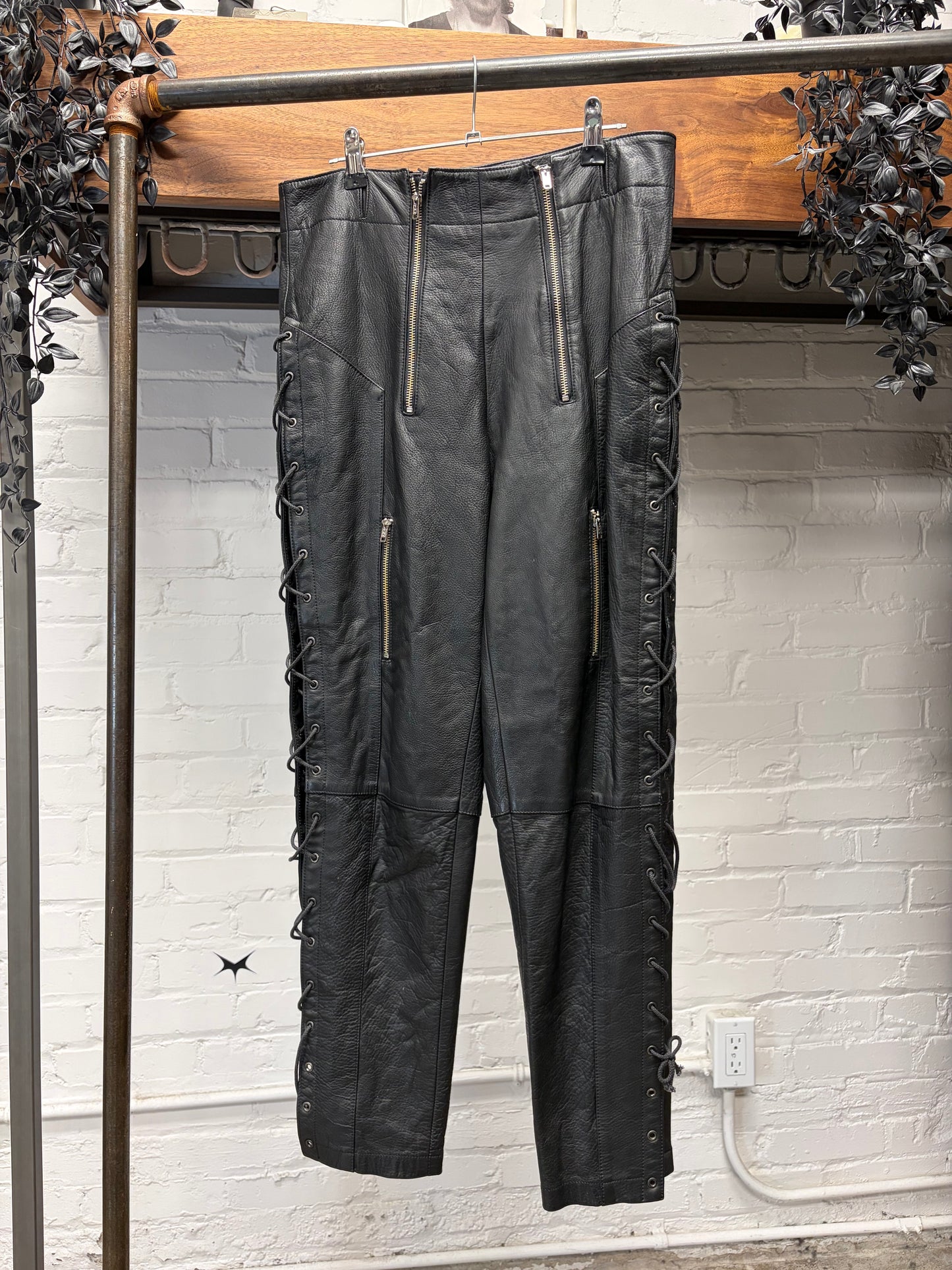 Vintage 1980’s Jean Paul Gaultier Homme Leather Bondage Pants