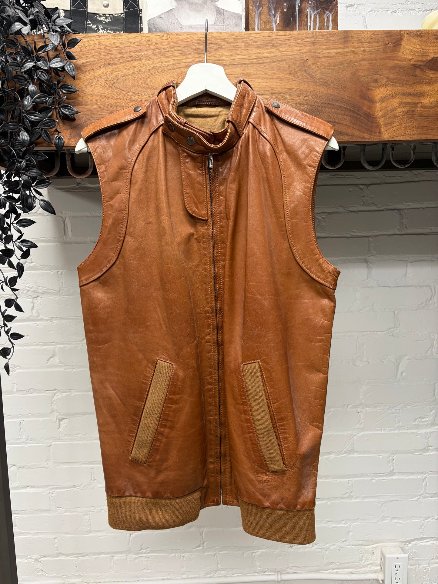 SS2009 Maison Martin Margiela ‘Rustic Orange’ Leather Vest