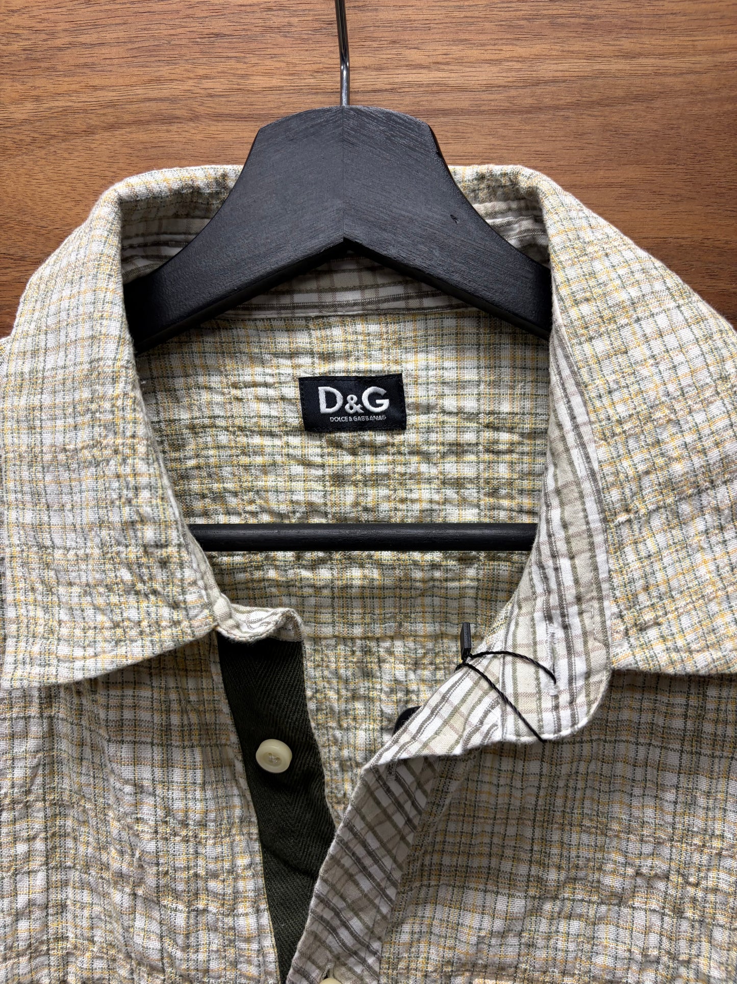 Dolce & Gabbana Gingham Button Up Shirt