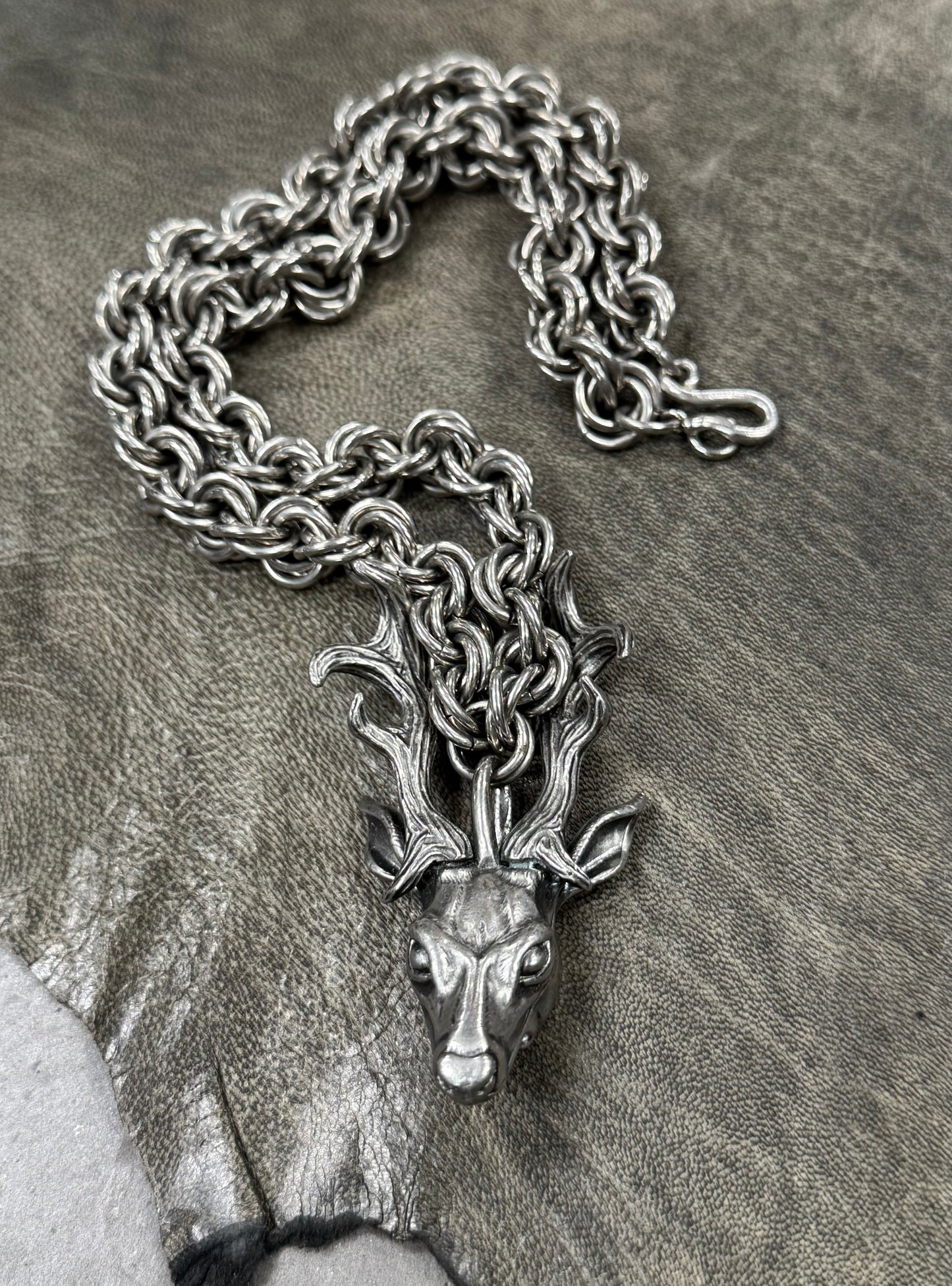AW2008 Number (N)ine ‘My Private Portland’ Solid 925 Silver Deer Necklace