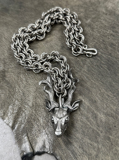 AW2008 Number (N)ine ‘My Private Portland’ Solid 925 Silver Deer Necklace
