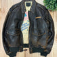 1990s Avirex ‘Sweetest of Texas’ Hand Painted Leather Bomber Jacket