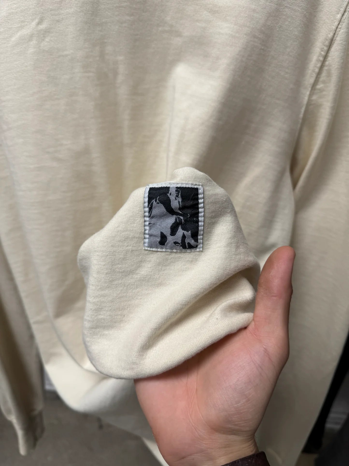 Rick Owens DRKSHDW ‘Natural’ Cream White Sweatshirt.