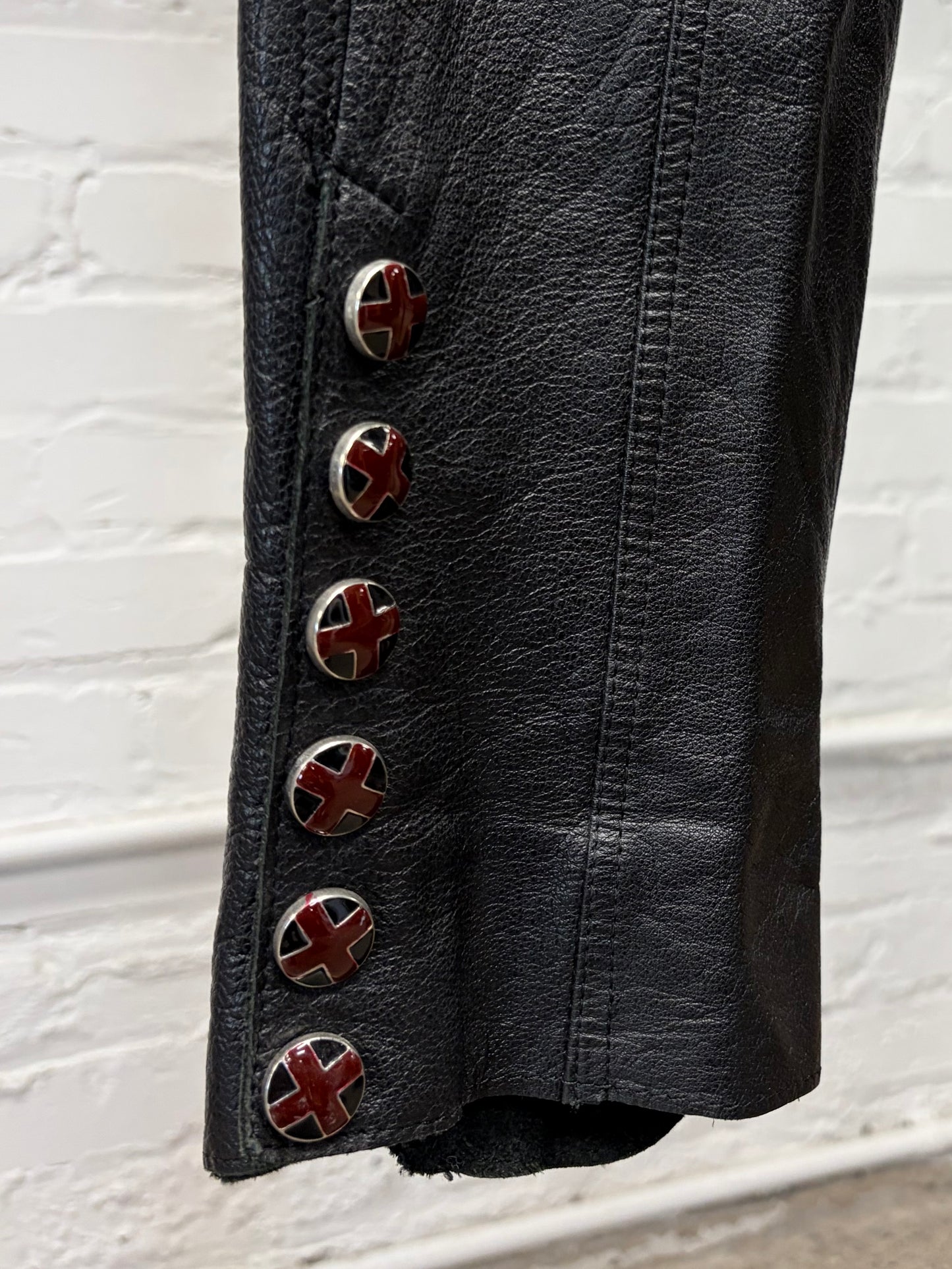 Vintage 1990s Jean Paul Gaultier Leather ‘Union Jack’ Pants