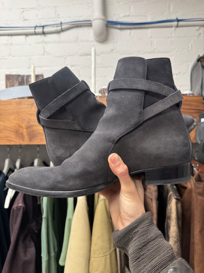 Saint Laurent ‘Jodhpur’ Charcoal Grey Suede Boots
