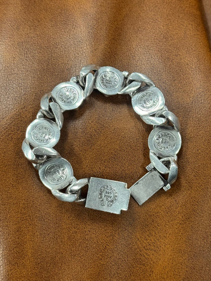Chrome Hearts ‘Fleur De Lis’ Link 925 Silver Bracelet