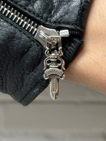 Chrome Hearts ‘Dagger Zip’ Lambskin Leather Gloves