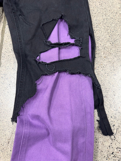 SS2020 Raf Simons ‘Double Layer’ Black/Purple Denim