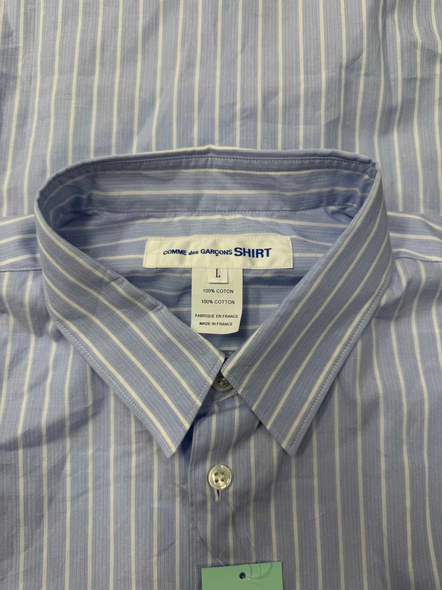 Comme Des Garçons Shirt Pinstripe Blue/White Button Up Shirt
