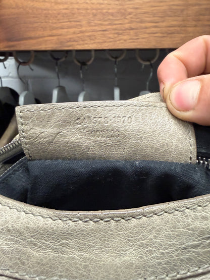 Balenciaga Mini Taupe Brown ‘City Bag’ with Mirror and Crossbody Strap