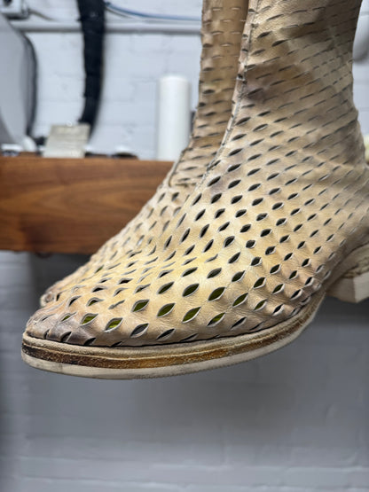 Carol Christian Poell ‘Laser Cut’ Kangaroo Leather Tornado Zip Boots