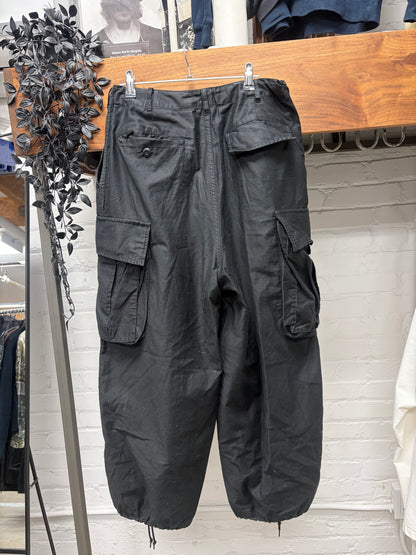 Needles ‘Balloon Cut’ Black Cotton Cargo Pants