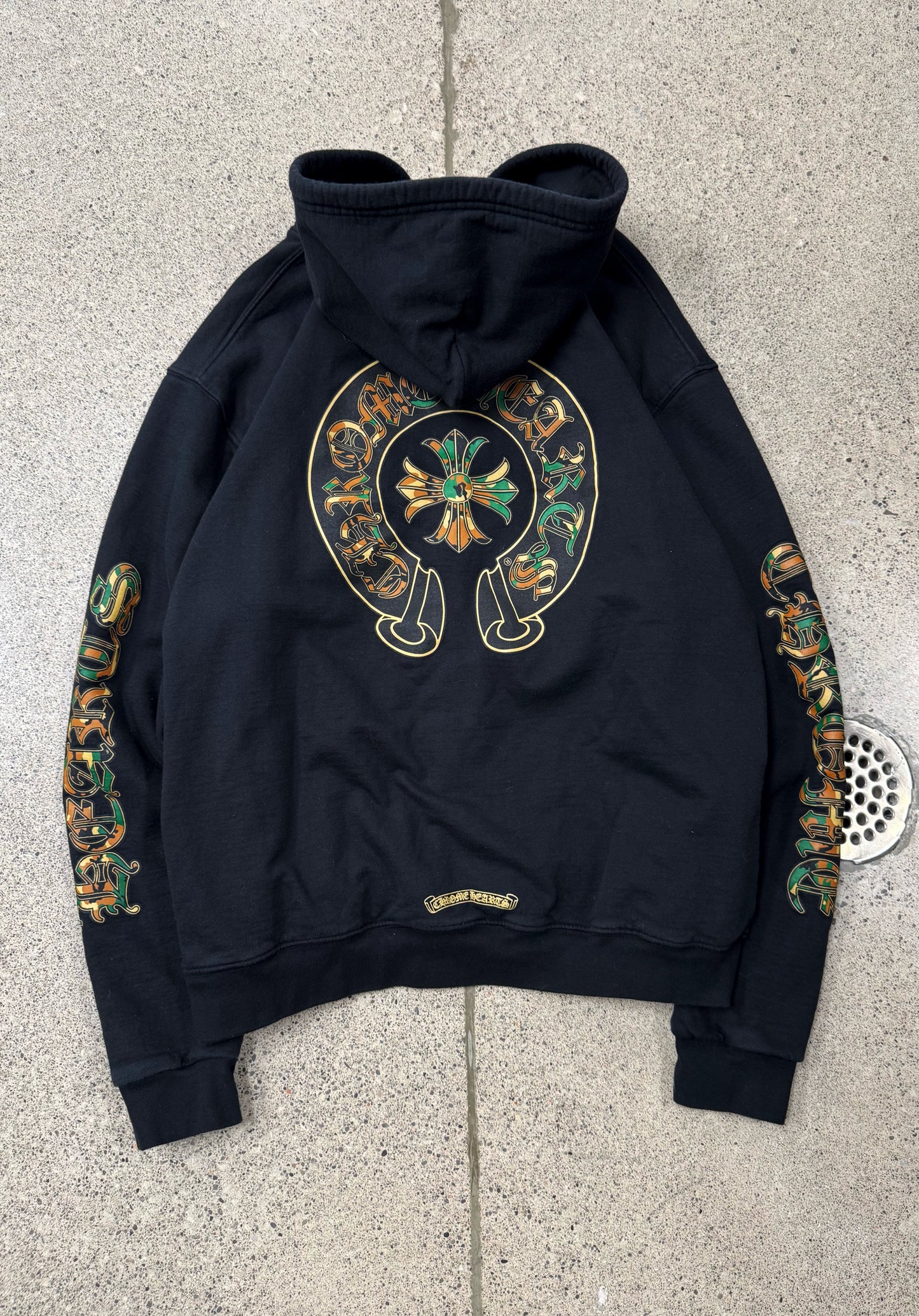 Chrome Hearts Camo ‘Horseshoe’ Logo Zip-Up Hoodie