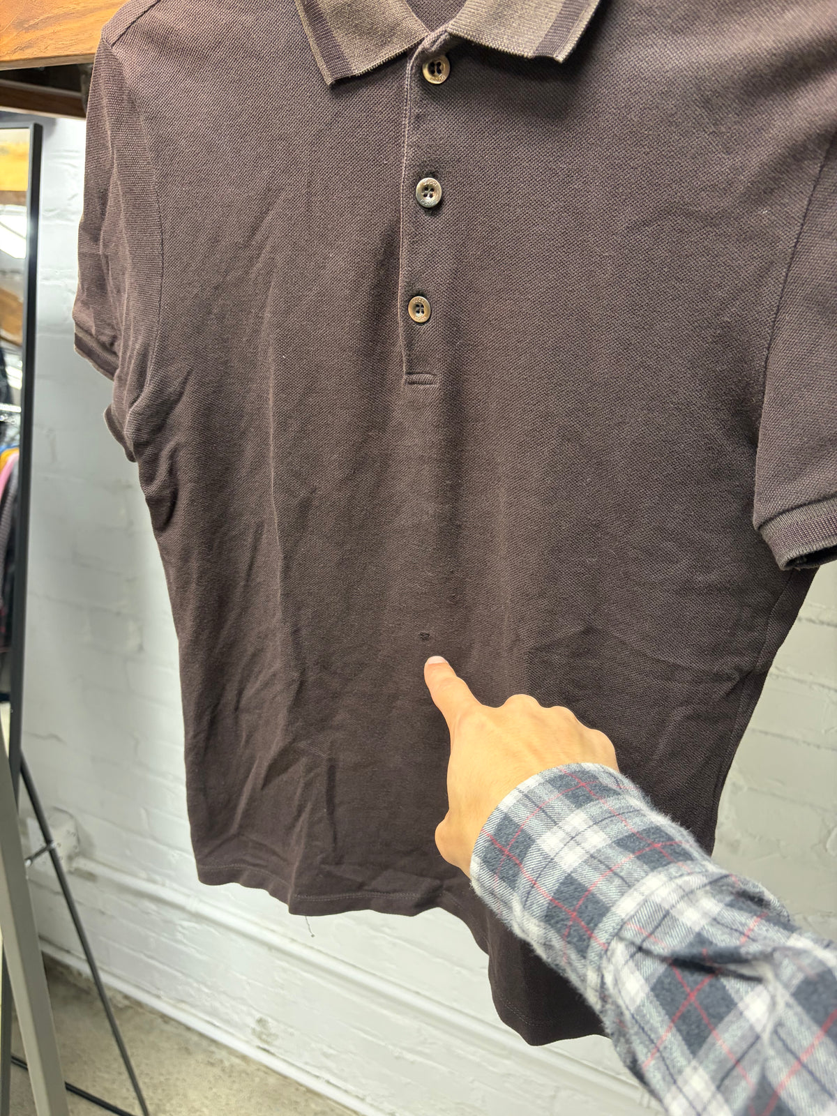 Gucci by Frida Giannini ‘Crest Logo’ Dark Brown Cotton Polo