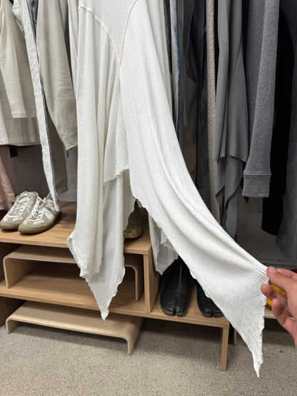 Vintage Jean Paul Gaultier Ribbed White Tank Top Dress