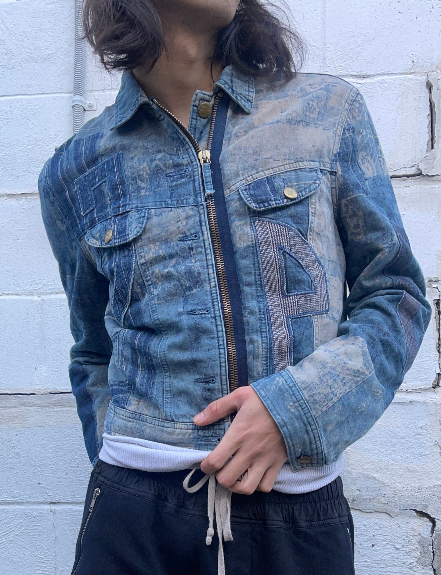 90s Jean Paul Gaultier ‘JPG Jeans’ Patchwork Denim Jacket