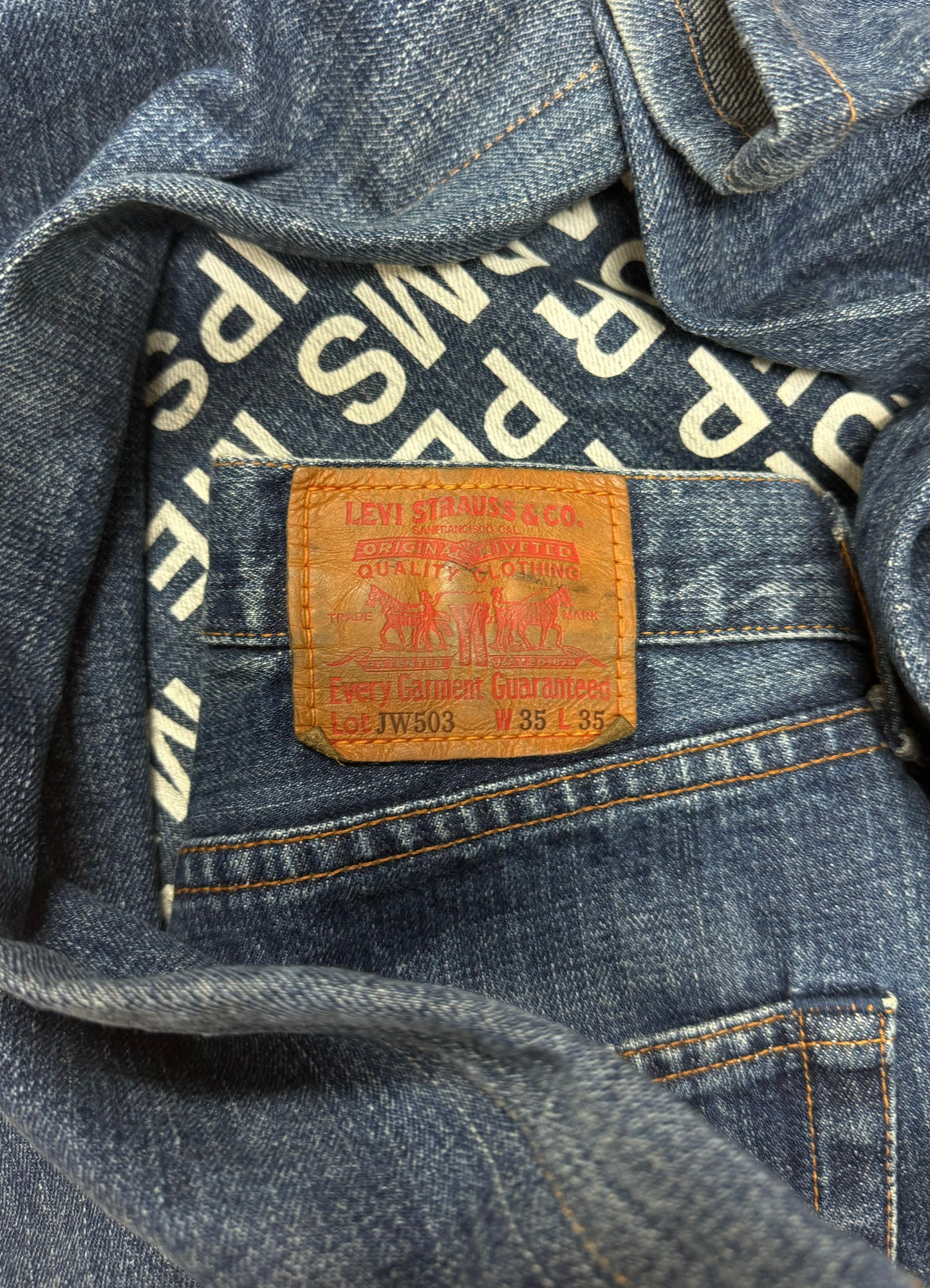 SS2002 Junya Watanabe x Levi’s ‘Poem’ Denim