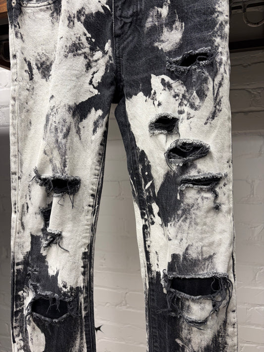 2015 Saint Laurent ‘D02’ Bleach Distressed Skinny Jeans