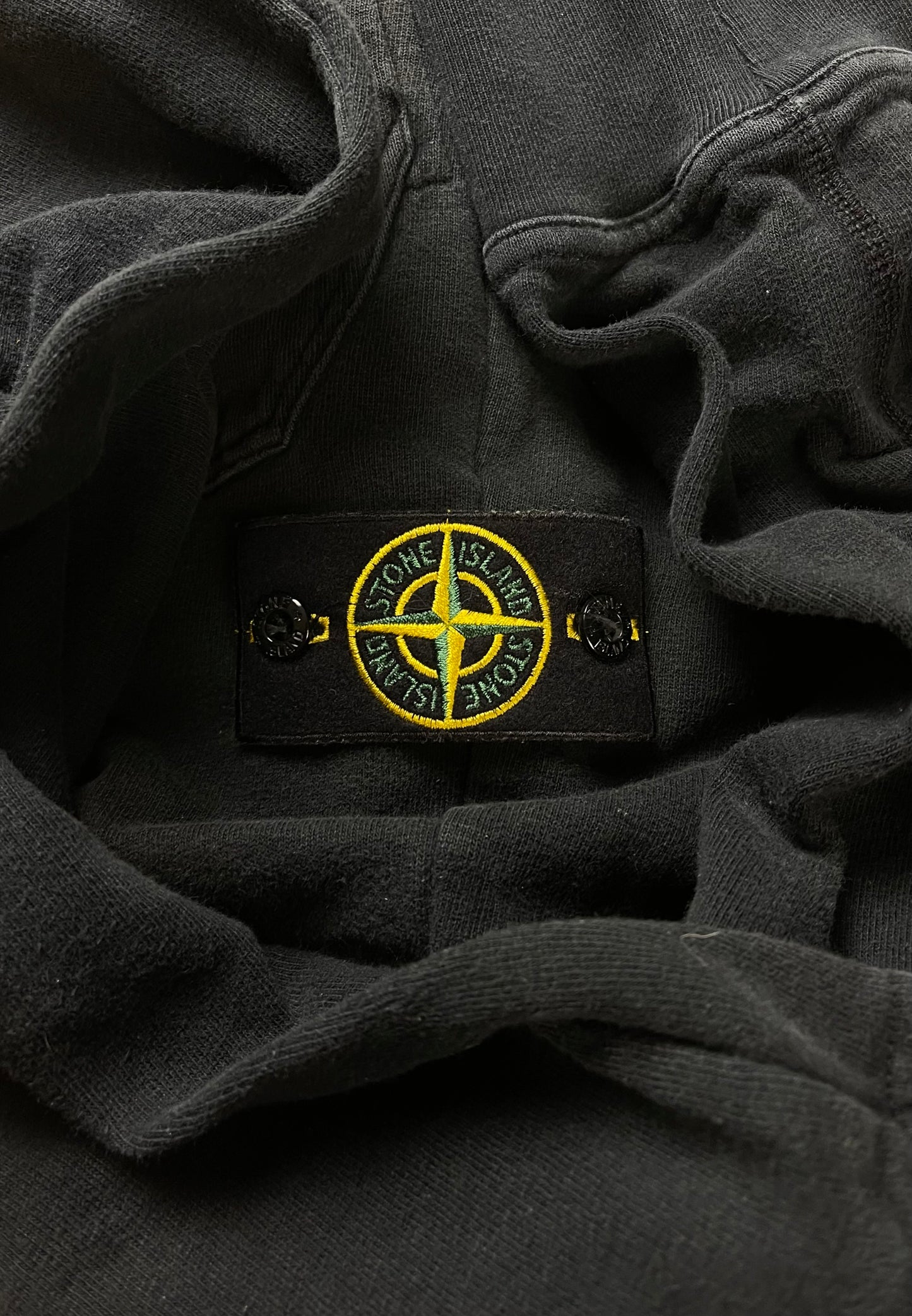 Stone Island Washed Black Badge Sweatpants