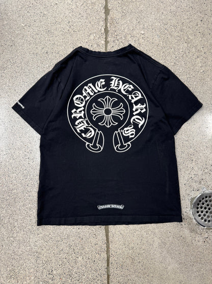 Chrome Hearts Horseshoe Logo Pocket Black Pocket T-Shirt