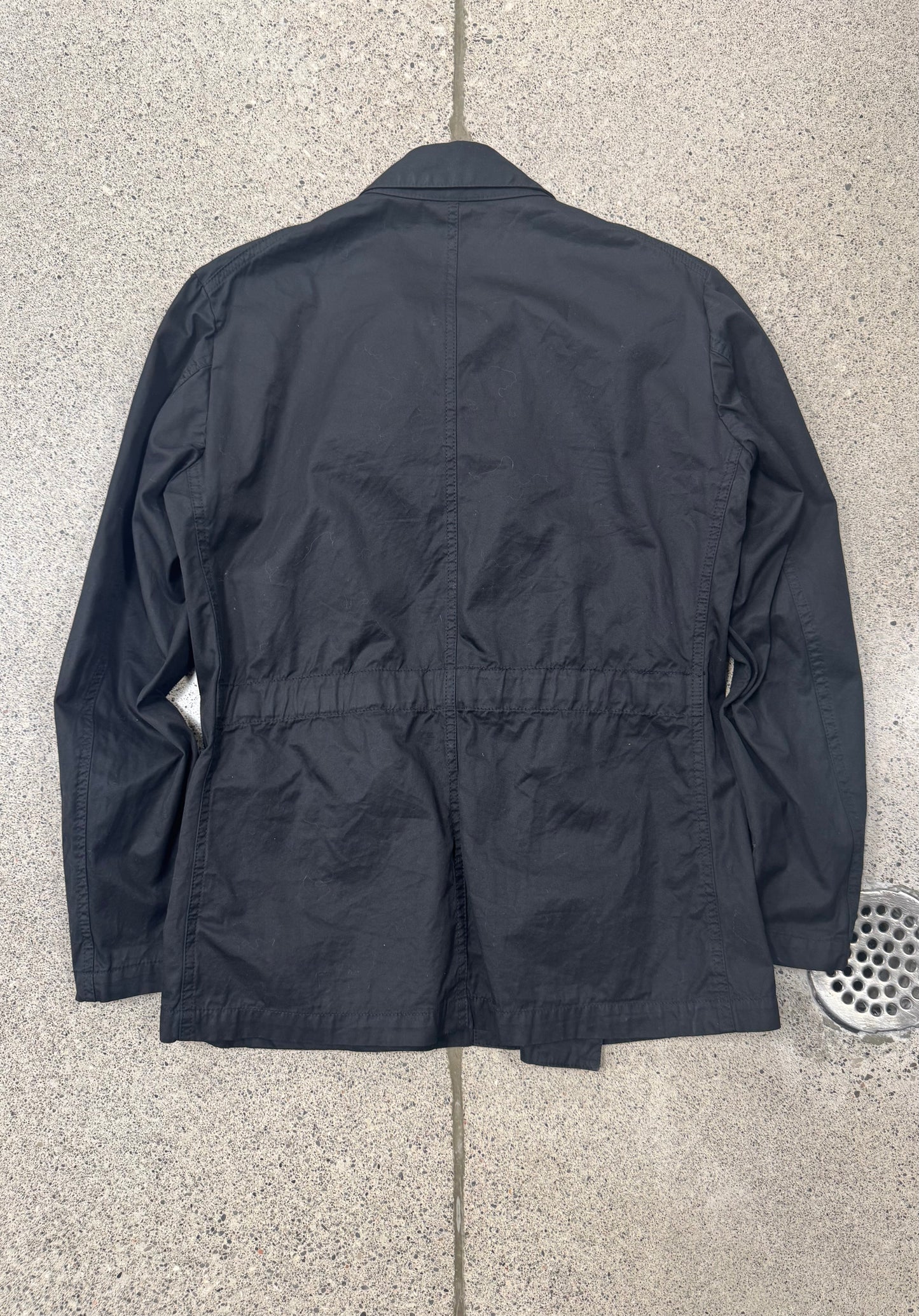 Yohji Yamamoto ‘Y’s’ Double Breasted Black Poplin Coat