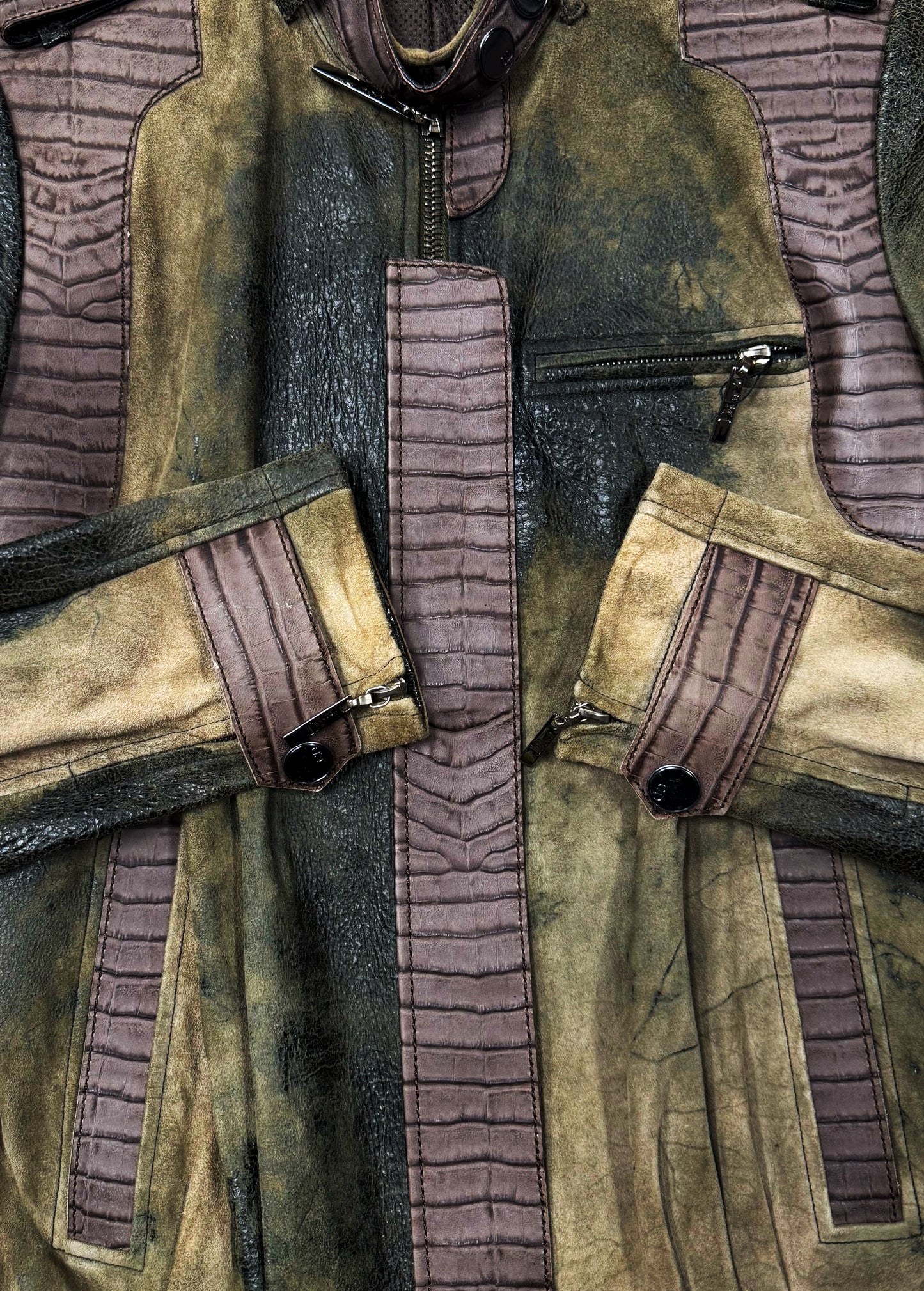 AW2006 Dior by John Galliano ‘Croc’ Embossed Leather Jacket