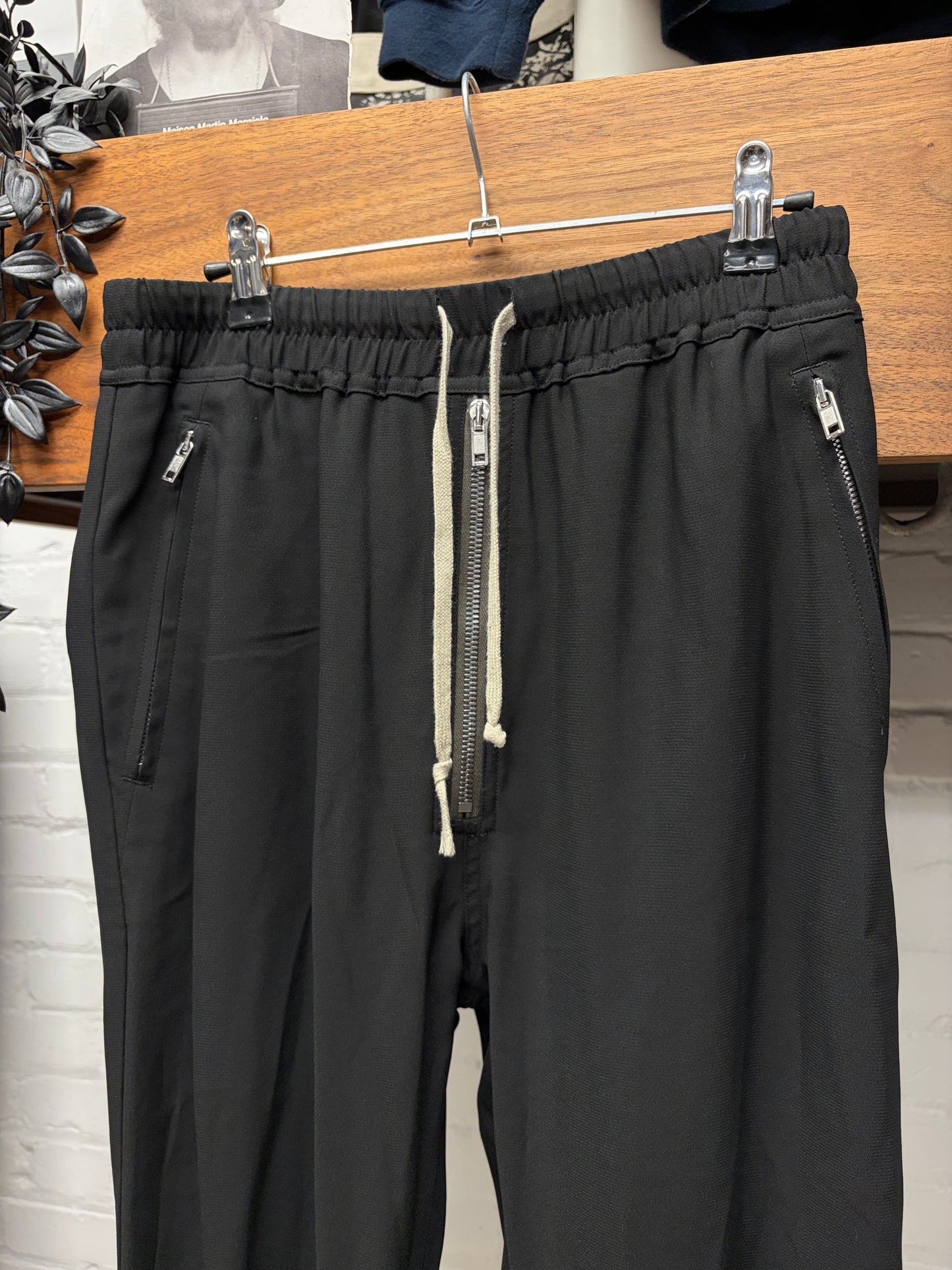 SS2022 Rick Owens ‘Fogachine’ Black Relaxed Fit Jogger Pants