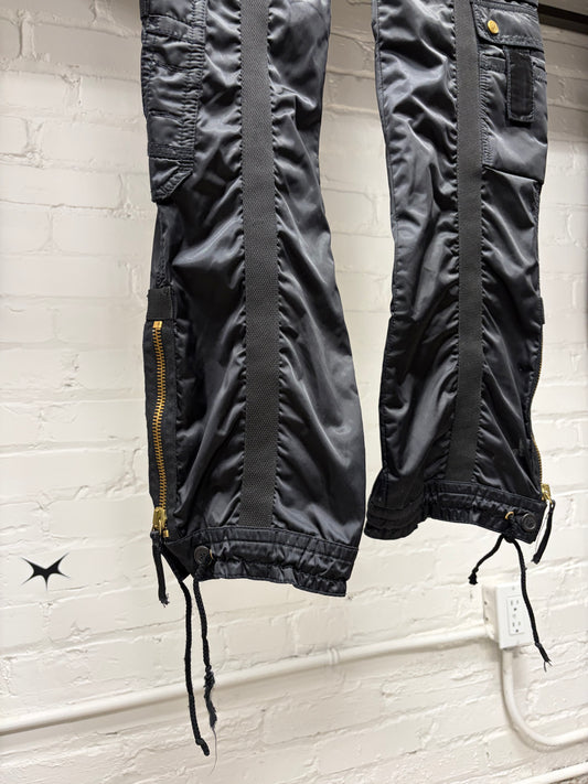 AW2003 Jean Paul Gaultier ‘Parachute’ Black Bondage Cargo Pants